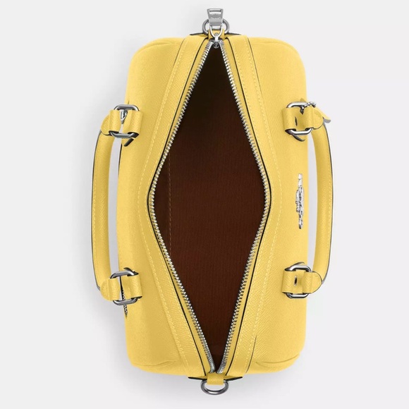 COACH ROWAN SATCHEL BAG WITH SIGNATURE CANVAS STRAP 💛 - Picture 4 of 16